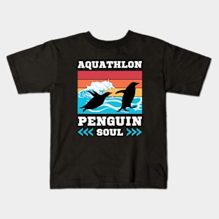 Aquathlon penguin soul Kids T-Shirt